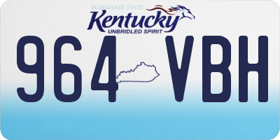 KY license plate 964VBH