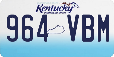 KY license plate 964VBM