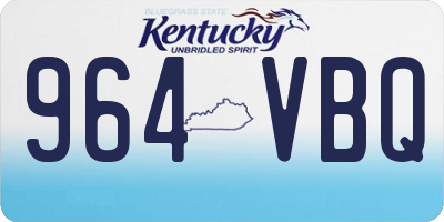KY license plate 964VBQ