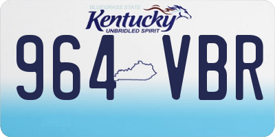 KY license plate 964VBR
