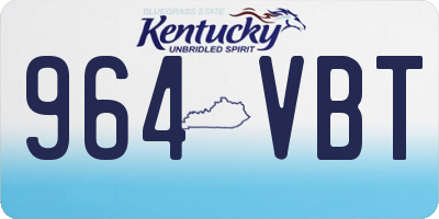 KY license plate 964VBT