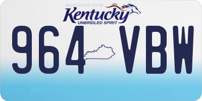 KY license plate 964VBW