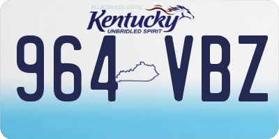 KY license plate 964VBZ