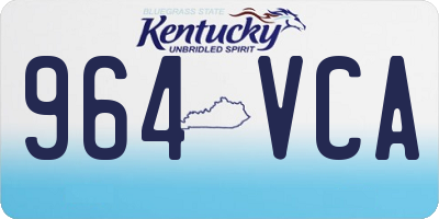 KY license plate 964VCA