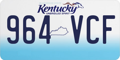 KY license plate 964VCF