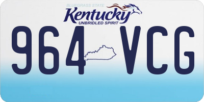 KY license plate 964VCG