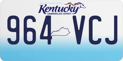 KY license plate 964VCJ