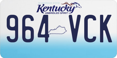KY license plate 964VCK
