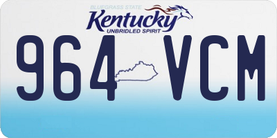 KY license plate 964VCM