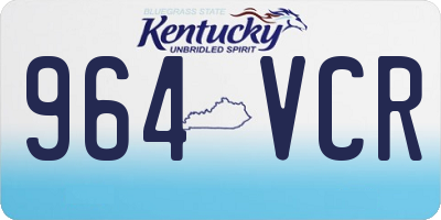 KY license plate 964VCR