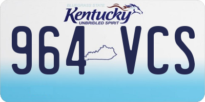 KY license plate 964VCS