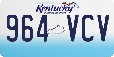 KY license plate 964VCV