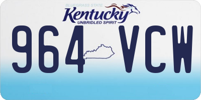 KY license plate 964VCW