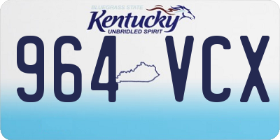 KY license plate 964VCX