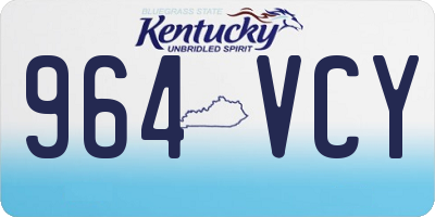 KY license plate 964VCY