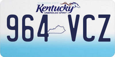KY license plate 964VCZ