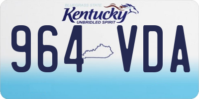 KY license plate 964VDA