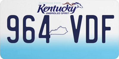 KY license plate 964VDF