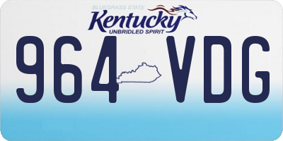 KY license plate 964VDG