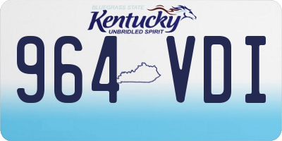 KY license plate 964VDI