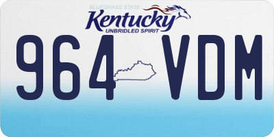 KY license plate 964VDM