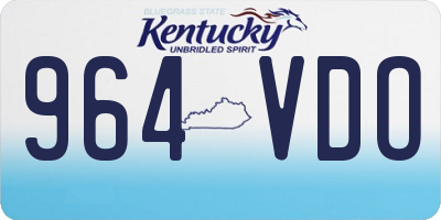 KY license plate 964VDO