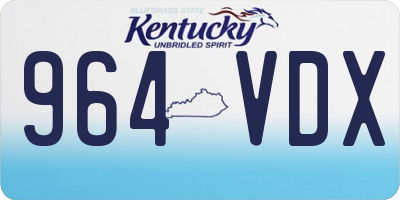 KY license plate 964VDX