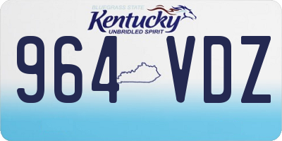 KY license plate 964VDZ