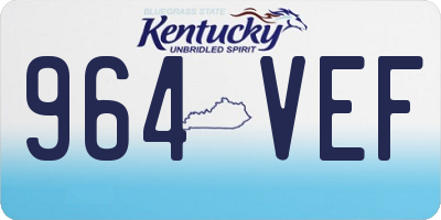 KY license plate 964VEF