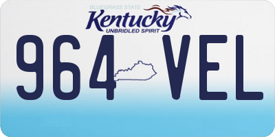 KY license plate 964VEL