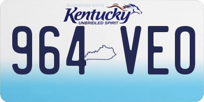 KY license plate 964VEO