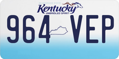 KY license plate 964VEP