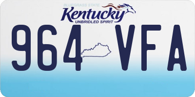 KY license plate 964VFA