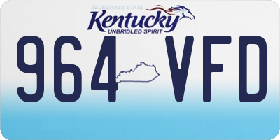 KY license plate 964VFD