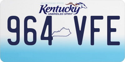 KY license plate 964VFE