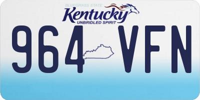 KY license plate 964VFN