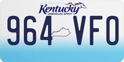 KY license plate 964VFO