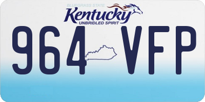 KY license plate 964VFP