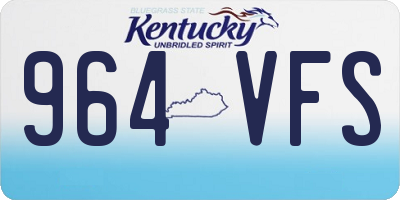KY license plate 964VFS