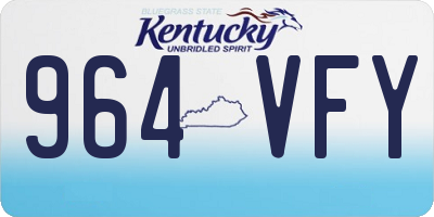 KY license plate 964VFY