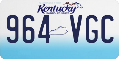 KY license plate 964VGC