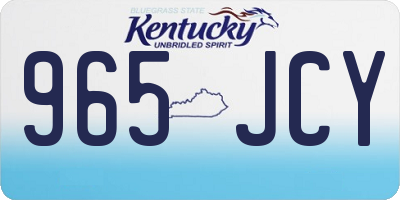 KY license plate 965JCY