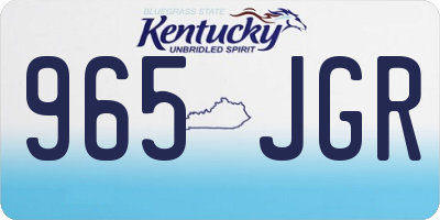 KY license plate 965JGR