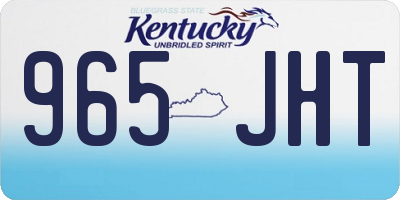 KY license plate 965JHT