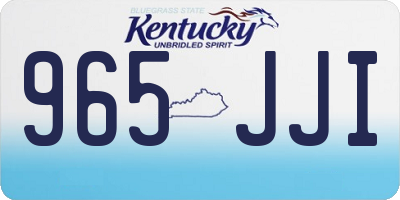 KY license plate 965JJI