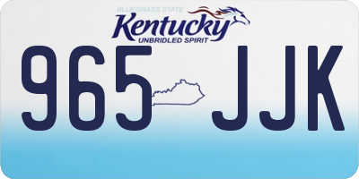 KY license plate 965JJK