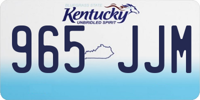 KY license plate 965JJM