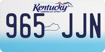 KY license plate 965JJN
