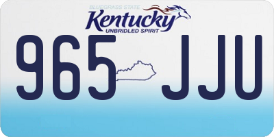 KY license plate 965JJU