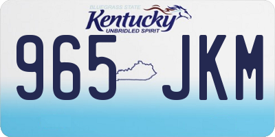 KY license plate 965JKM